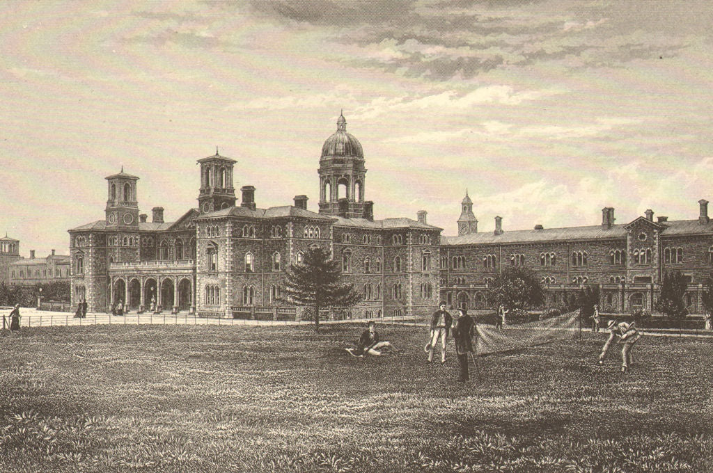 BARNET. Colney Hatch Asylum 1888 old antique vintage print picture